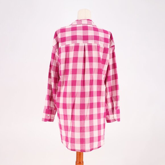 MAEVE ANTHROPOLOGIE The Bennet Buttondown Shirt Oversized Buffalo Check Size S - Picture 6 of 8